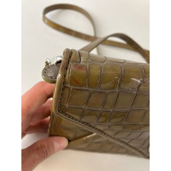 BRIGHTON, SMALL EMBOSSED ANIMAL PATTON LEATHER CROSSBODY BAG - Picture 7 of 16